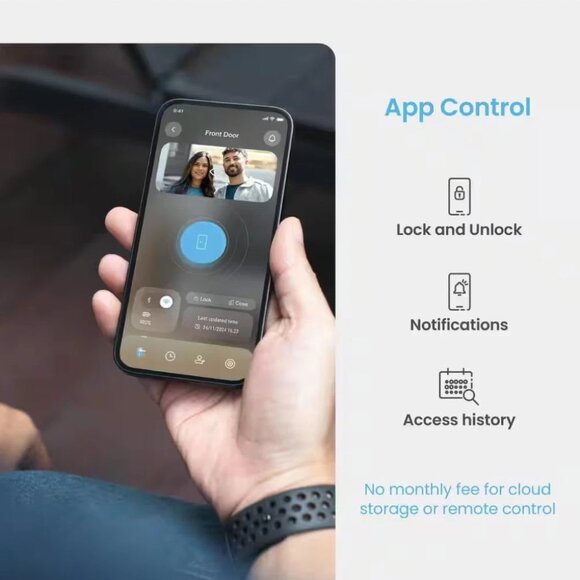 Lockly 2K Video Vision Zeno Series Deadbolt WiFi Smart Lock Home Key Fingerprint - Picture 15 of 16